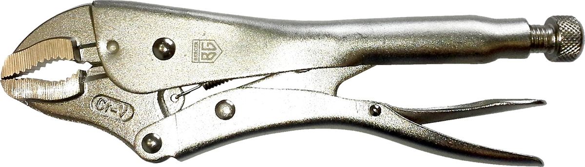 Зажим Berger, с фиксатором, 250 мм. BG1160RC-100BWC Зажим Berger, с фиксатором, 250 мм. BG1160RC-100BWCЗажим с фиксатором 250 мм BERGER BG1160 CR-V, Твердость зажимных поверхностей HRC40-50