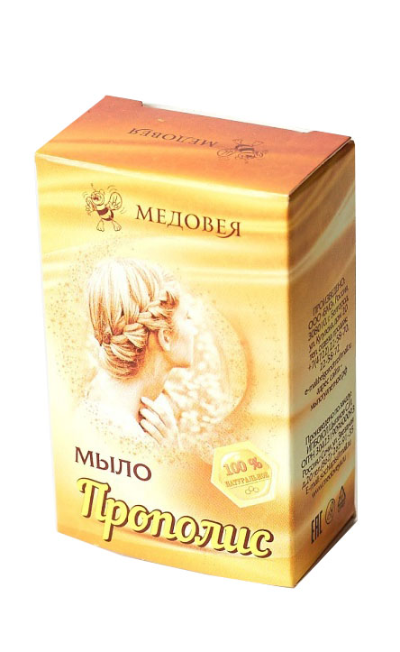 Медовея Мыло с прополисом, 80 мл4627106490182 Медовея Мыло с прополисом, 80 мл4627106490182Абсолютно натуральное прополисное мыло изготовлено по уникальному рецепту, разработанному квалифицированными специалистами. При регулярном применение натуральное мыло с прополисом гарант оздоровления кожи и сохранения молодости.