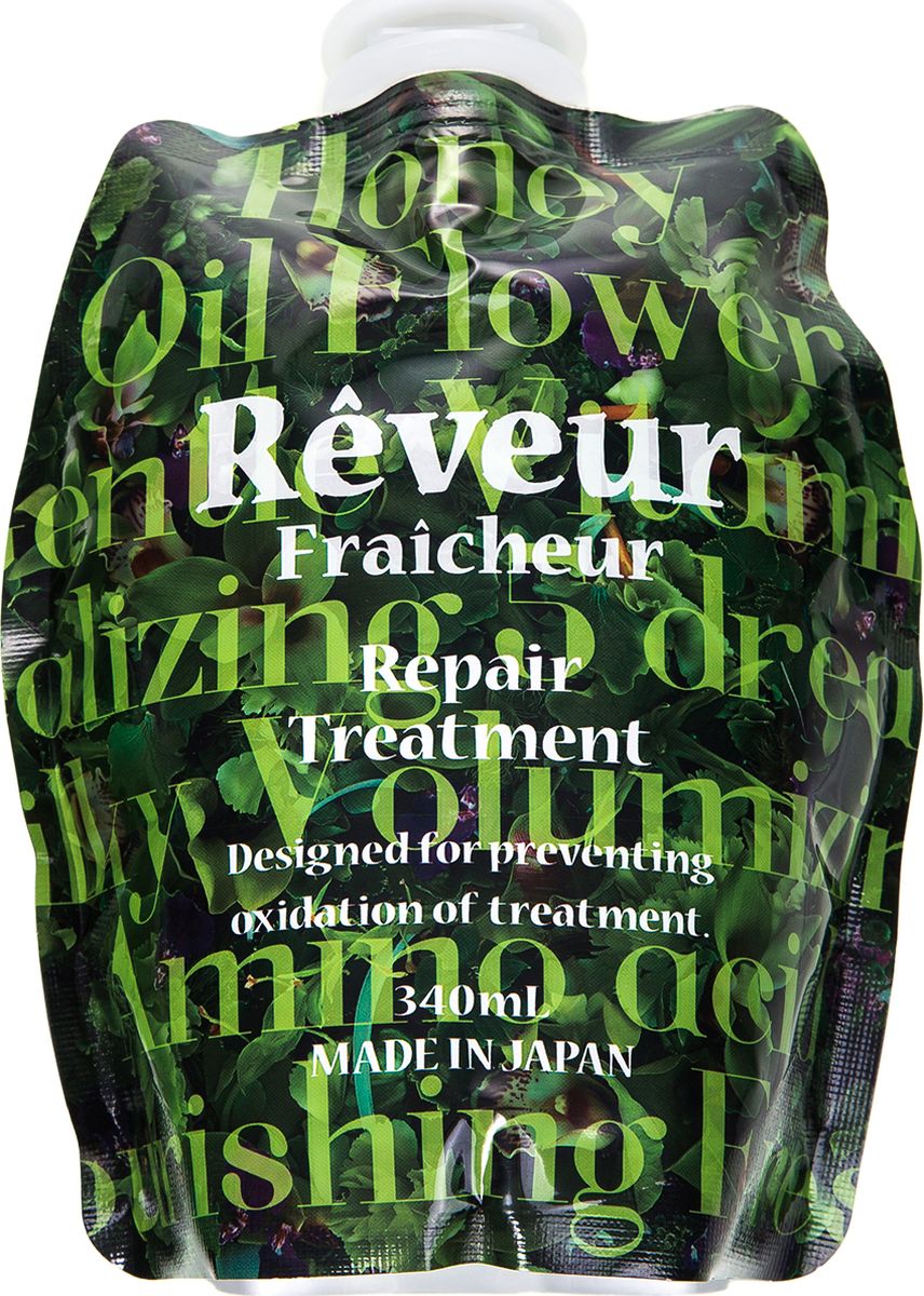 Reveur Fraicheur Repair ЗБ Живой Кондиционер для восстановления поврежденных волос 340 млSatin Hair 7 BR730MN Reveur Fraicheur Repair ЗБ Живой Кондиционер для восстановления поврежденных волос 340 млSatin Hair 7 BR730MNReveur Fraicheur Repair – первый в мире живой кондиционер в вакуумной бескислородной упаковке, которая сохраняет натуральные компоненты в неизменном виде от первого и до последнего применения. Запатентованная упаковка не пропускает кислород, поэтому природные ингредиенты не окисляются и сохраняют 100% своих свойств. В уникальный состав входят: аминокислоты, натуральный цветочный мед, витамин В, масло ши, рисовых отрубей, семян баобаба, перилла и аргановое масло. Эфирные масла цветов апельсина и тополиных почек не только увлажняют волосы и дарят им блеск, но и создают 100% натуральный аромат свежей зелени и сочных цитрусов. Рекомендуется для: - Интенсивного восстановления сильноповрежденных волос - Возвращения волосам упругости, эластичности и блеска- Уменьшения ломкости волос и сечения кончиков- Питания ослабленных и увлажнения сухих волосРекомендуется использовать вместе с шампунем Reveur Fraicheur Repair. Внимание: в комплект не входит помповый механизм и диспенсер. Способ применения: нанести на чисты волосы, отступая от корней 4-5 см, оставить на 2-3 минуты, смыть водой. Инструкция по сбору упаковки: вытащите вакуумную упаковку из диспенсера и снимите с него защитную пленку, закрепите вакуумную упаковку в диспенсере, вставьте помповый механизм через отверстие в диспенсере в вауумную упаковку, плотно закрутите колпачок по часовой стрелке, поверните носик против часовой стрелки до поднятия вверх, нажимайте на носик, чтобы получить средство. Способ хранения: хранить в недоступном для детей месте.