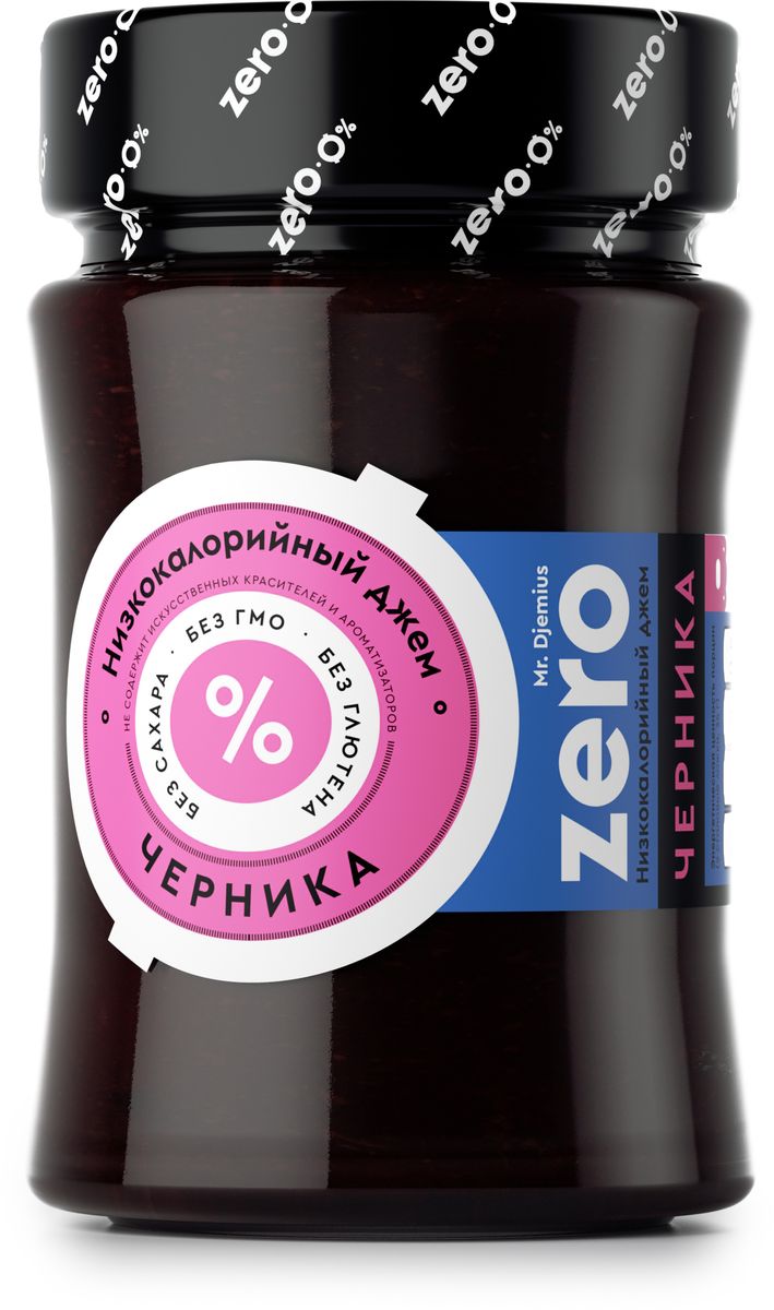 Mr. Djemius zero низкокалорийный джем черника, 270 г0120710 Mr. Djemius zero низкокалорийный джем черника, 270 г0120710Черника - вкусная и очень полезная лесная ягода, известная своими целебными свойствами. Все ее лучшие качества мы сохранили в этом джеме, при этом он содержит минимум калорий и прекрасно подойдет к вашей диете.Как и любой другой ягодный джем, Mr. Djemius Zero Черника хорошо сочетается с молочными продуктами, кашами, выпечкой, а также со многими напитками.