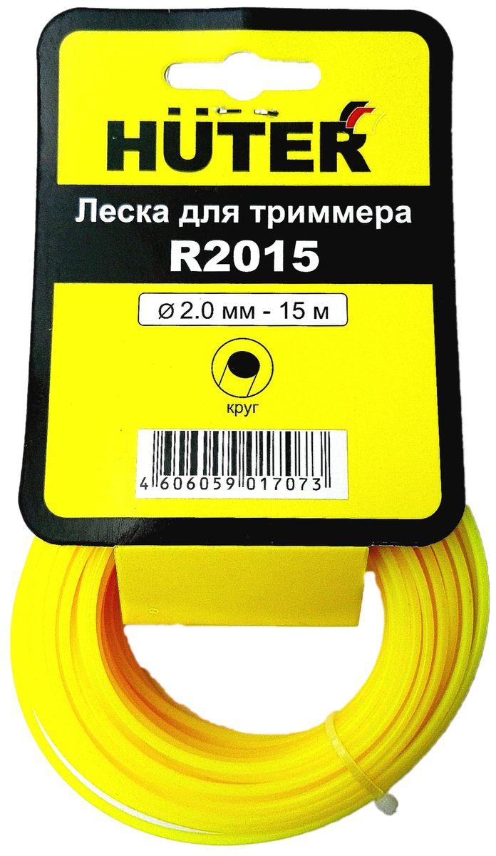 Леска Huter Круг, 2 мм х 15 м. R20152615S510JA Леска Huter Круг, 2 мм х 15 м. R20152615S510JAСечение лески - кругТолщина лески - 2 мм.Длина лески - 15 м.