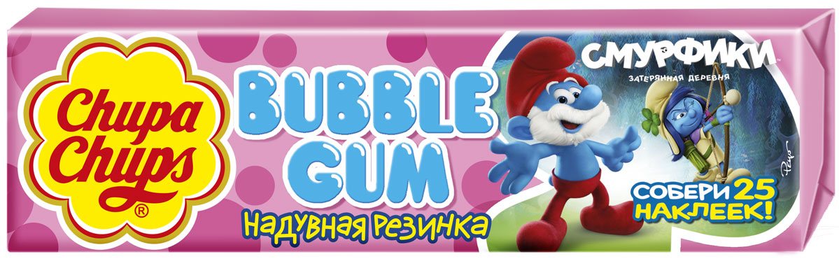 Chupa-Chups Bubble Gum Смурфики-3 жевательная резинка, 24 шт по 21 г0120710 Chupa-Chups Bubble Gum Смурфики-3 жевательная резинка, 24 шт по 21 г0120710Оригинальная жевательная резbнка Chupa Chups Big Babol подарит вам незабываемые ощущения от яркого фруктового вкуса и огромные пузыри, которыми так любят баловаться взрослые и дети. Надуваемый пузырь настолько огромен, что может закрыть лицо от посторонних глаз.