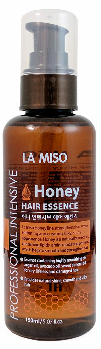 La Miso Эссенция для волос Professional, 150 млЧ9313 La Miso Эссенция для волос Professional, 150 млЧ9313Эссенция содержит комплекс высокопитательных натуральных масле: семян подсолнечника, цветов календулы, виноградной косточки, косточки абрикоса, лесного ореха, ореха макадамии, авокадо, сладкого миндаля. Масла питают, смягчают и придают сухим поврежденным волосам здоровое сияние. Эссенция восстанавливает и защищает волосы от ежедневного негативного влияния окружающей среды.Не содержит парабены, красители и минеральные масла.