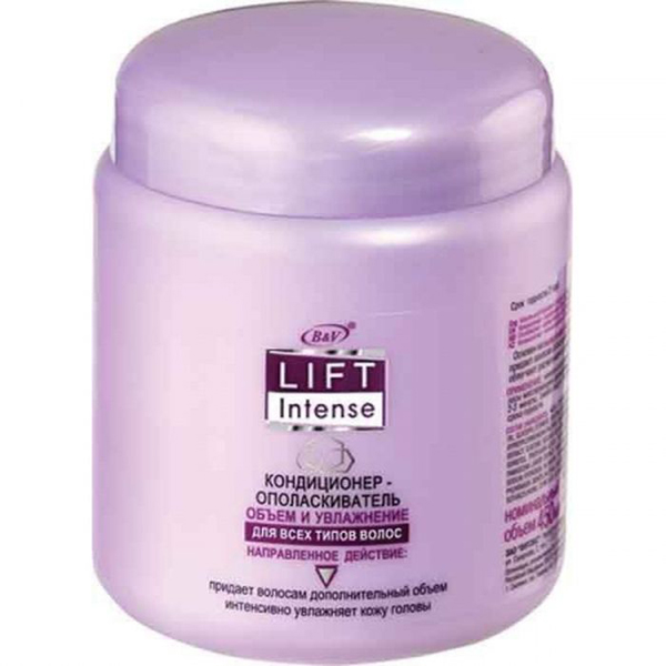 Витэкс Lift Intense Кондиционер-ополаскиватель Объем и Увлажнение для всех типов волос, 450 мл72523WD Витэкс Lift Intense Кондиционер-ополаскиватель Объем и Увлажнение для всех типов волос, 450 мл72523WDНазначение: Объем, Все типы волосЛиния: Lift IntenseЛегкий кондиционер — ополаскиватель дополняет действие шампуня и интенсивно увлажняет кожу головы. Содержит гиалуроновую кислоту и имбирь, которые питают, увлажняют и укрепляют волосы. Кондиционер-ополаскиватель придает волосам роскошный объем и блеск, облегчает расчесывание и укладку волос.Результат: волосы приобретают роскошный вид, улучшает их блеск и эластичность.