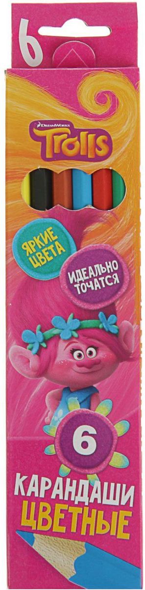 Trolls Набор карандашей 6 цветов72523WD Trolls Набор карандашей 6 цветов72523WDИзделия данной категории необходимы любому человеку независимо от рода его деятельности. У нас представлен широкий ассортимент товаров для учеников, студентов, офисных сотрудников и руководителей, а также товары для творчества.