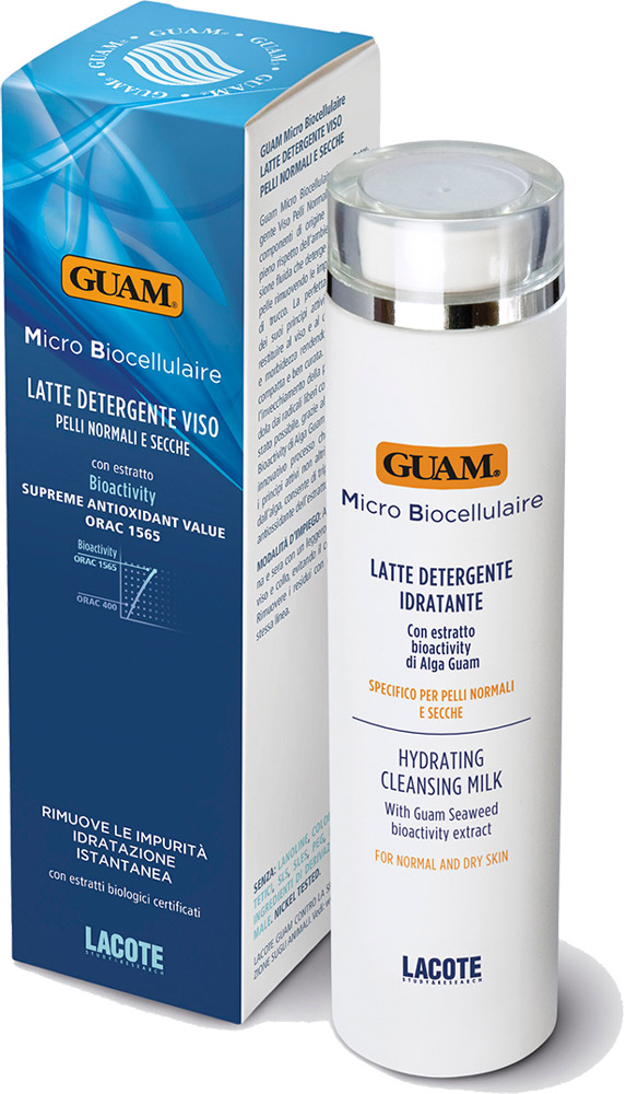 Guam Молочко увлажняющее очищающее Micro Biocellulaire 200 млAC-1121RD Guam Молочко увлажняющее очищающее Micro Biocellulaire 200 млAC-1121RDУДАЛЯЕТ ЗАГРЯЗНЕНИЯ , ДАРИТ МГНОВЕННОЕ УВЛАЖНЕНИЕ. Это жидкая эмульсия, которая мягко очищает кожу, удаляет загрязнения и остатки макияжа. Идеальное сочетание активных компонентов помогает вернуть коже лица и шеи увлажнение и гладкость, даря ухоженный вид.