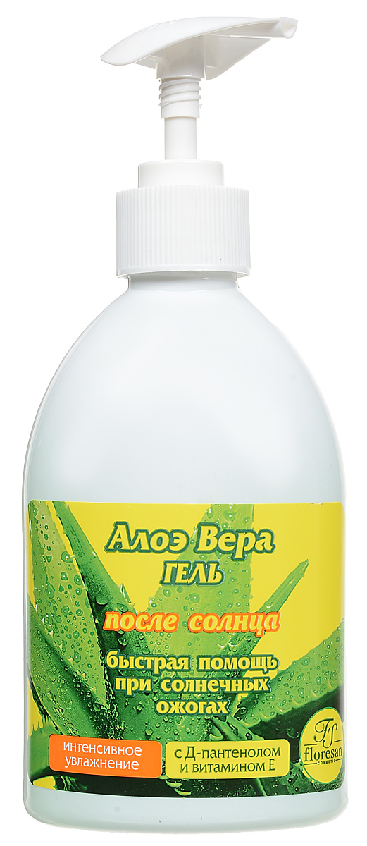 Floresan Гель после солнца Алоэ вера, 250 млFS-00897 Floresan Гель после солнца Алоэ вера, 250 млFS-00897Floresan Гель после солнца Алоэ-Вера 250 мл с натуральным соком Алоэ-Вера предназначен для регенерации и увлажнения кожи после принятия солнечных ванн. Алоэ-Вера – мощный природный восстановитель клеток кожи, уменьшающий неблагоприятное воздействие УФ – излучения. D-Panthenol регенерирует поврежденные участки, придает мягкость и гладкость коже, витамин Е обеспечивают надежную антиоксидантную защиту, гиалуроновая кислота быстро восстанавливает потерю влаги в верхних слоях кожи и смягчает ее. Не оставляет следов жирности и липкости на теле и одежде. Быстрая помощь при солнечных ожогах, с витамином Е и Д-пантенолом, интенсивное увлажнение.Уважаемые клиенты! Обращаем ваше внимание на то, что упаковка может иметь несколько видов дизайна. Поставка осуществляется в зависимости от наличия на складе.