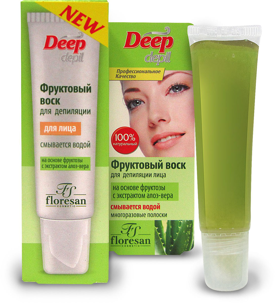 Floresan Deep Depil Фруктовый воск для депиляции лица с экстрактом алоэ вера, 15 мл15032030 Floresan Deep Depil Фруктовый воск для депиляции лица с экстрактом алоэ вера, 15 мл15032030Floresan DEEP DEPIL Фруктовый воск для депиляции лица с экстрактом Алоэ-Вера 15 мл Античные традиции легли в основу новой формулы фруктового воска для депиляции лица. Деликатно удаляя нежелательные волосы, воск увлажняет и смягчает кожу в зоне депиляции, предотвращает раздражение. Подходит даже для самой чувствительной кожи. Гладкость кожи сохраняется до 4-х недель.