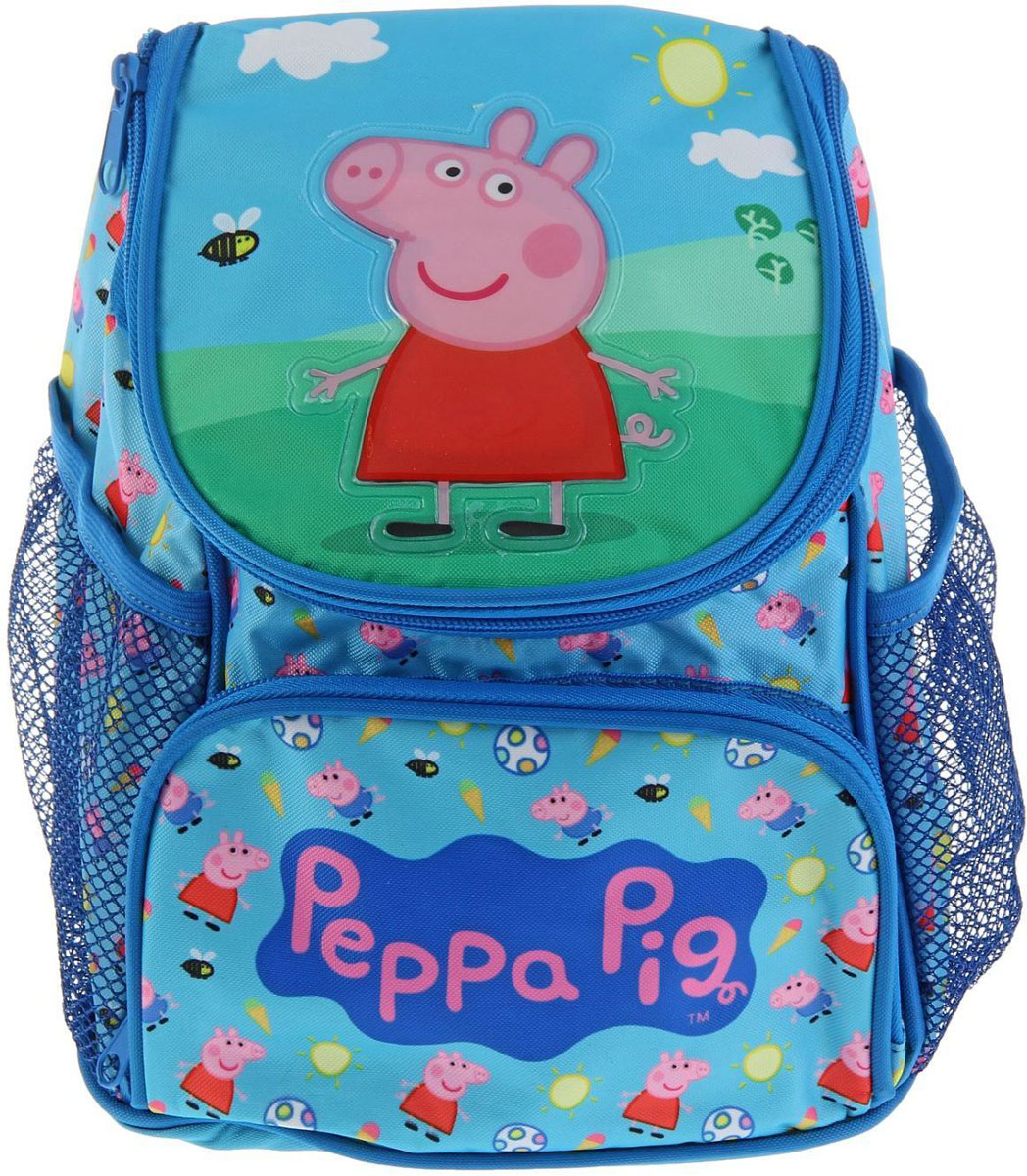Peppa Pig Рюкзак детский Свинка Пеппа1416885 Peppa Pig Рюкзак детский Свинка Пеппа1416885Яркий, пёстрый и невероятно милый Рюкзачок детский Свинка Пеппа 23*19*8 см позволит вашему чаду почувствовать себя самостоятельным, приучит его к аккуратности и дисциплине.Такой изысканный текстильный мини-рюкзак девочки могут использовать как косметичку, складывая туда детскую помаду и блёстки. А парни с удовольствием положат туда несколько любимых машинок и футбольный мяч или, позабыв обо всём, будут бегать с друзьями во дворе, поместив сумку себе за спину.Рюкзачок детский Свинка Пеппа 23*19*8 см — прекрасный подарок ребёнку на день рождения или стимул начать подготовку к новому учебному году. Осчастливьте своё дитя красивой и надёжной вещью, и его радостная улыбка будет для вас заслуженной наградой!