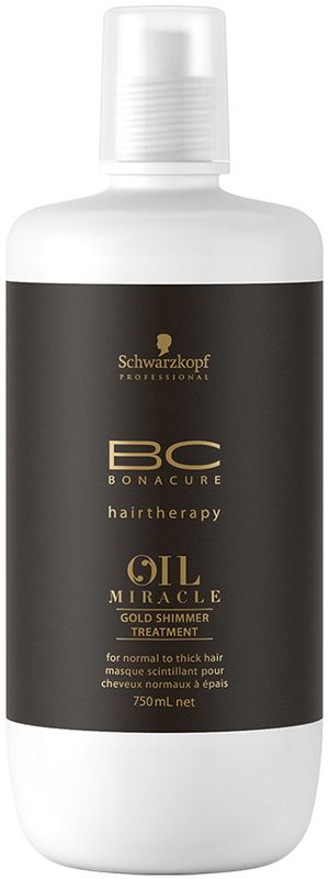 Bonacure Маска Золотое Сияние с Аргановым маслом Oil Miracle, 750 мл1912765 Bonacure Маска Золотое Сияние с Аргановым маслом Oil Miracle, 750 мл1912765Интенсивно питающая формула содержит высокую концентрацию катионных элементов - это положительно заряженные частицы, которые образуют ионные связи в местах повреждений на поверхности волоса и восстанавливают катикулярный слой. Дополняющие формулу частицы золота обеспечивают волосам максимальный блеск.