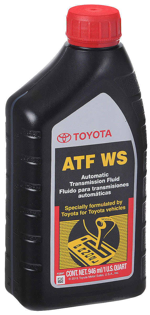 Трансмиссионное масло Toyota ATF WS , 1 лS03301004 Трансмиссионное масло Toyota ATF WS , 1 лS03301004Toyota ATF WS - это высококачественное оригинальное трансмиссионное масло для АКПП автомобилей Toyota. Масло Toyota ATF WS применимо в последних АКПП и секвентальных ручных КПП автомобилей Toyota. Масло для АКПП Toyota ATF WS рекомендовано к применению в автомобилях, работающих в тяжелых погодных условиях, таких как низкие и высокие температуры окружающей среды, а также при увеличенных интервалах замены. Toyota ATF WS обеспечивает плавное переключение передач даже при нежелательных режимах работы АКПП. Toyota ATF WS содержит новейший пакет противоизносных присадок, которые позволяют работать АКПП Toyota значительно дольше, чем при использовании масел типа Dexron.