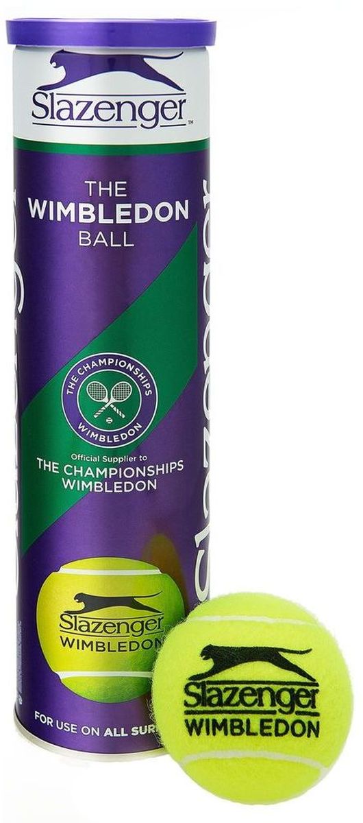 Мячи теннисные Slazenger WIMBLEDON ULTRA VIS HYDROGUARD 4 BALL CANWP 10702 Мячи теннисные Slazenger WIMBLEDON ULTRA VIS HYDROGUARD 4 BALL CANWP 10702Эксклюзивное использование на турнире Уимблдон.Hydroguard™ / Ultra Vis™ / TOUR CORE™Внутренняя часть разработана для удовлетворения всем требованиям наиболее престижного мирового соревнования.Качественная плетеная обшивка с использованием тончайшей шерсти позволило получить плотное плетение, увеличив срок службы и чувствительность.Для Уимблдонского мяча использовано Ultra Vis красящее вещество, наносящееся согласно патентованной технологии, обеспечивающее оптимальную видимость мяча игроками и зрителями.Используя собственную технологию Hydroguard, была разработана внешняя обшивка мяча, способная впитывать влагу на 70% меньше, чем обычный мяч. Уимблдонский мяч остается единственный выбором.Одобрен Международной теннисной Федерацией (ITF)