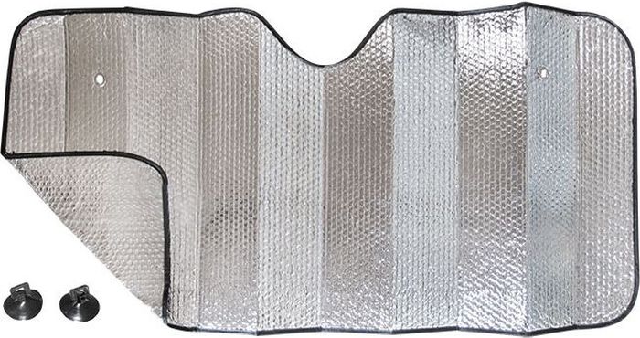 Шторка на лобовое стекло DolleX Silver, двухсторонняя фольга, 130 х 60 смВетерок 2ГФ Шторка на лобовое стекло DolleX Silver, двухсторонняя фольга, 130 х 60 смВетерок 2ГФКомплект: Шторка 130х60 см. + 2 присоски для установки. Быстро монтируется с помощью присосок. Компактно сворачивается. Алюминиевая непрозрачная основа краски хорошо отражает солнечные лучи и ультрафиолет, защищая материалы отделки салона от их разрушительного воздействия.