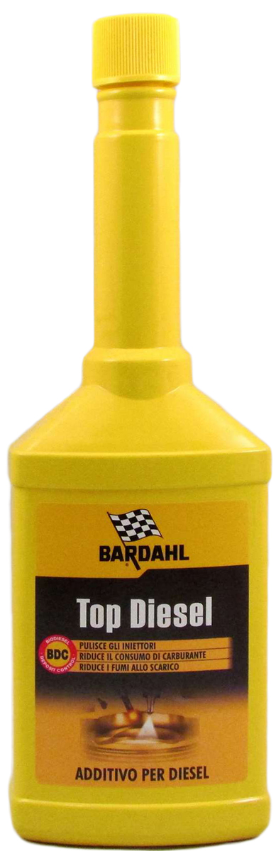 Присадка топливная Bardahl Top Diesel, для дизельных двигателей, 250 мл121021 Присадка топливная Bardahl Top Diesel, для дизельных двигателей, 250 мл121021Дизельный антигель представляет собой добавку для дизельного топлива предназначена для холодного запуска дизельных двигателей при низких температурах (-25 ° C). Предотвращает образование кристаллов парафинов, которые образуются в дизельном топливе при низких температурах, понижает температуру замерзания и предела фильтруемости дизельного топлива, улучшает сгорание и создает защитную смазочную пленку на всех компонентах системы впрыска топлива. 250 мл на (50-60 литров) дизельного топлива.