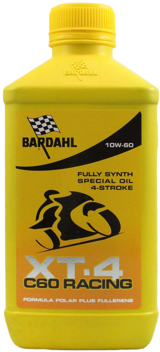 Масло моторное Bardahl Мото ХТ-4, синтетическое, 10W-60, 1 л153631 Масло моторное Bardahl Мото ХТ-4, синтетическое, 10W-60, 1 л153631Масло класса Premium, специально разработано для четырехтактных двигателей мотоциклов с высокой удельной мощностью: спортбайк, спорт-турист, внедорожные мотоциклы с многоцилиндровыми и одно-цилиндровыми двигателями, интегрированной и не интегрированной коробкой передач, со сцеплением в масляной ванне и сухим. Самые лучшие синтетические основы и комплекс специальных полимеров позволяют добиться отличных показателей вязкости, термической стабильности, высочайшей производительности и сохраняют смазочный слой в самых экстремальных ситуациях. Благодаря Bardahl Polar Plus - Fullerene C60 и технологии Clutch Perfomance улучшается КПД двигателя и трансмиссии, что позволяет добиться максимальной производительности техники и лучших результатов. Bardahl XTC C60 защищает механизмы от износа и продлевает API SM OEM JASO MA-MA2.
