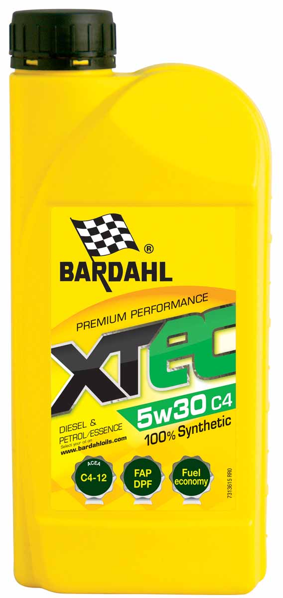 Масло моторное Bardahl XTEC, синтетическое, 5W-30, 1 л. 36151SATURN CANCARD Масло моторное Bardahl XTEC, синтетическое, 5W-30, 1 л. 36151SATURN CANCARDСинтетическое моторное масло Mid SAPS, для экономии топлива, изготовлено из добавок последнего поколения и специально разработано для автомобилей оснащенных сажевым фильтром (DPF), соответствующих Евро IV и V. Bardahl XTEC 5W40 имеет высокое HTHS, гарантирующие отличную защиту. Может использоваться в бензиновых и дизельных двигателях с турбонаддувом или без, легковых автомобилей и транспортных средств малой грузоподъемности. ACEA C2/C3 (12) API SN/SM/CF OEM MB 229.31/229.1/229.3, BMW LL-04, VW 500.00/502.00/505.00/505.01Ford WSS-M2C-917A, RN0700/0710, GM DEXOS 2, Porsche A40
