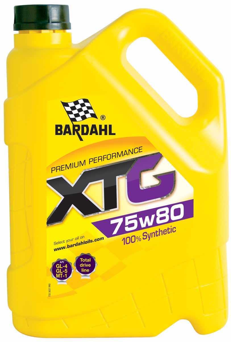 Масло трансмиссионное Bardahl XTG, синтетическое, 75W80, 5 л1942000 Масло трансмиссионное Bardahl XTG, синтетическое, 75W80, 5 л1942000Синтетическое масло для трансмиссии с тяжелым и обычным режимом эксплуатации. Разработано для смазки механических трансмиссий, дифференциалов и коробок передач работающих в условиях тяжелых нагрузок, высоких скоростей и температуры. Особенно подходит для высоконагруженных гипоидных передач. Обладает отличной термической стабильностью. Спецификации OEM MIL L-2105D, MACK GO-G, MAN 342N/342 Type M1, ZF TE-ML 05A/12A.