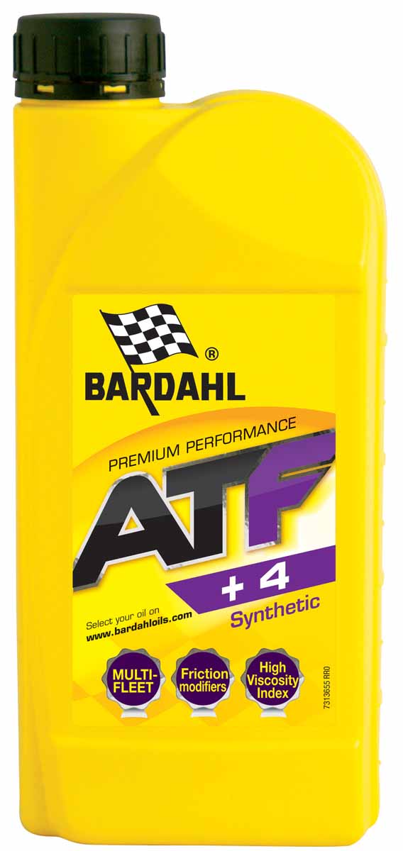 Масло трансмиссионное Bardahl ATF+4, синтетическое, 1 л36243 Масло трансмиссионное Bardahl ATF+4, синтетическое, 1 л36243Синтетическая жидкость для автоматических трансмиссий с содержанием модификатора трения. Рекомендуется для автоматических трансмиссий японских автомобилей, Chrysler, Jeep и многих других, требующих специальных фрикционных свойств.Свойства:Превосходная стабильность и текучесть при низкой температуре.Идеально подходит для холодного запуска. Спецификации ATF DEXRON IID/IIE/IIIG/IIIH Спецификации OEM ATF+3, ATF+4, Daimler Chrysler MS-9602 JEEP ATF+3 ATF+4, BMW 7045E/8072B, MERCEDES MB 236.1/6/7/8/9/10, TASA, VW G-0055-025, Ford MERCON M2C-138CJ/166H/922A1/924A, NISSAN MATIC FLUID C/D//J/K, HONDA ATF-Z1(except CVT), MAZDA ATF M-V, HYUNDAI/KIA SP-II/SP-III, SUZUKI ATF 3314, SUBARU ATF/ATF 5AT/ ATF HP/DEXRON II, AISIN WARNER JWS 3309/3324, TOYOTA ATF T-III/T-IV/D-II/WS, ISUZU BESCO ATF II/III, ALLISON C4/TES-228, JASO M 315-2013 Type 1A, VOLVO 1161540, ZF TE-ML 09/11A/11B