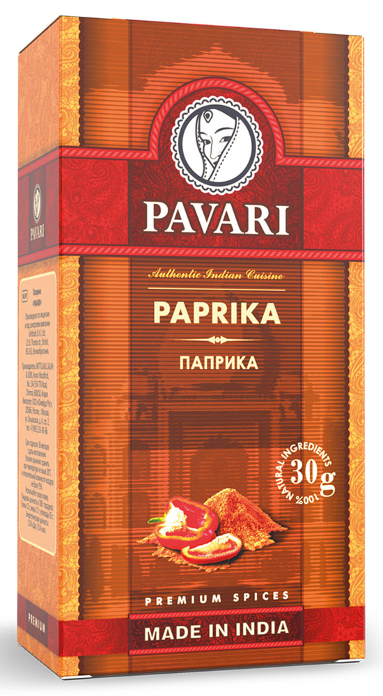 Pavari Paprika паприка, 30 г0120710 Pavari Paprika паприка, 30 г0120710Идеально подойдет для приготовления блюд из мяса и птицы. Также придаст особый вкус рыбным блюдам, морепродуктам и тушеным овощам.