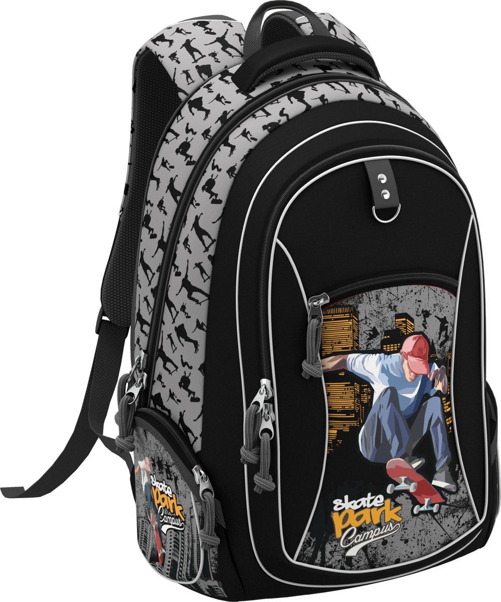 Erich Krause Рюкзак школьный Skate72523WD Erich Krause Рюкзак школьный Skate72523WDРанец с эргономичной спинкой для начальных и средних классов. Вмещает формат А4. Вес ранца без наполнения 600 г. Размеры 43 х 33 х 19 см. Выполнен из водонепроницаемого материала. Жесткий каркас. Эргономичная спинка. На дне пластиковые ножки. Верхняя крышка на молнии. Светоотражающие элементы.