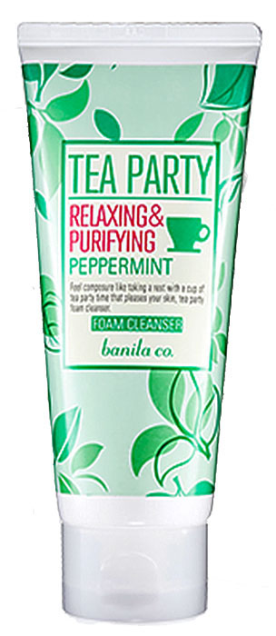 Banila Co Пенка для умывания Перечная мята Tea Party Foam Cleanser Peppermint, 120 млCL0041K01 Banila Co Пенка для умывания Перечная мята Tea Party Foam Cleanser Peppermint, 120 млCL0041K01Обеспечивает аккуратное очищение кожи, удаляет загрязнения, ороговевшие клетки, стимулирует обновление клеток кожи. Легко проникает в поры кожи, удаляя уличную пыль, различные загрязнения. Растительный комплекс тонизирует уставшую кожу, увлажняет ее, поддерживает оптимальный баланс кожи и улучшает ее состояние, помогает восстановить гладкость кожи.