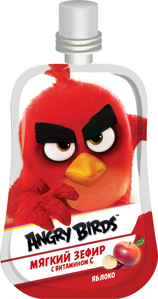 Angry Birds Movie фруктовый зефир, 12 г0120710 Angry Birds Movie фруктовый зефир, 12 г0120710Жидкий зефир в фигурном пакете с крышечкой. 2 вкуса.