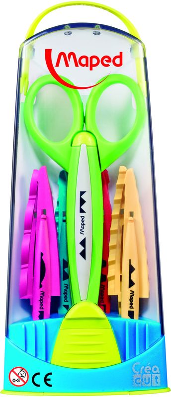 Maped Ножницы Crea Cut с 5 лезвиямиFS-54105 Maped Ножницы Crea Cut с 5 лезвиямиFS-54105Ножницы для фигурной резки, пластиковые лезвия, 5 лезвий в комплекте.