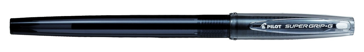 Pilot Ручка шариковая Super Grip G цвет черный72523WD Pilot Ручка шариковая Super Grip G цвет черный72523WDSuper Grip G- новая неавтоматическая многоразовая шариковая ручка с новыми ультрамягкими чернилами. Цвет тонировки корпуса соответствует цвету чернил. Вентилируемый колпачок. Новая форма резинового упора для пальцев предотвращает усталость и скольжение пальцев при письме. Упор для пальцев более длинный, чем у большинства ручек для того, чтобы каждый потребитель смог найти для себя удобное положение пальцев. Ручка подходит для нанесения логотипов.Диаметр шарика F (fine) – 1,0 мм.Толщина линии письма 0,27 мм.Сменный стержень RFJ-GP-M.Цвет чернил - черный.