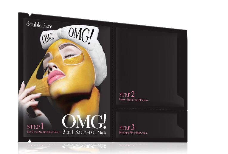Double Dare OMG! 3IN1 KIT Peel Off Mask маска трехкомпонентная для обновления кожи лица72523WD Double Dare OMG! 3IN1 KIT Peel Off Mask маска трехкомпонентная для обновления кожи лица72523WDНабор масок с многофункциональным, антивозрастным и глубоко очищающим действием. Содержит 24-каратное золото. Набор масок восстанавливает естественный контур лица. Глубоко очищает кожу, не повреждая ее, и дарит свежесть и сияние. Комплект масок с многофункциональным, антиэйдж и глубоко очищающим действием. Содержит ценное 24-каратное золото. Набор масок восстанавливает контур лица. Глубоко очищает кожу, не повреждая, дарит свежесть и здоровое сияние.