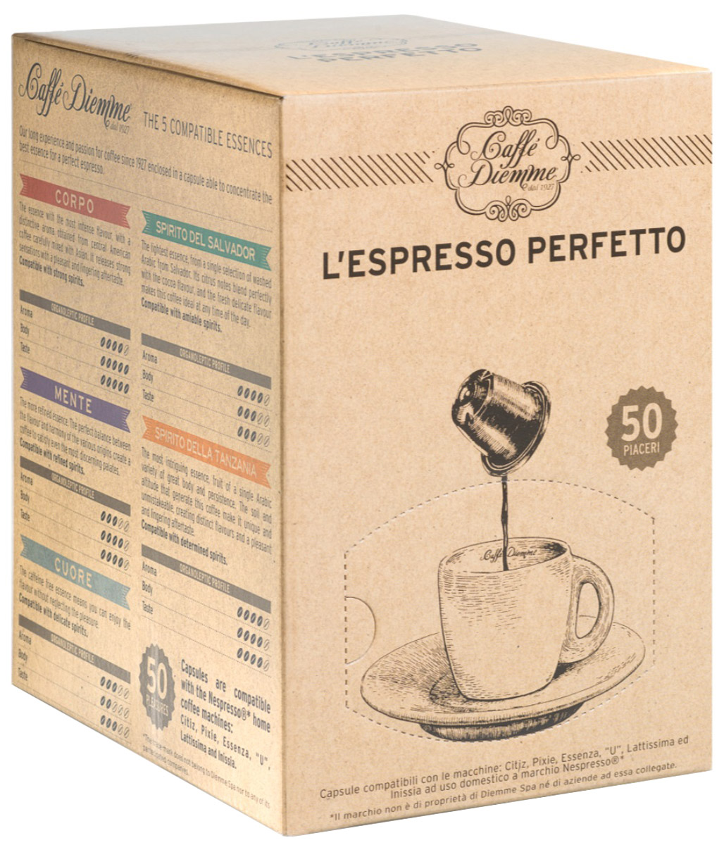 Diemme Caffe Cuore кофе в капсулах, 50 шт477136 Diemme Caffe Cuore кофе в капсулах, 50 шт477136Аромат Diemme Caffe Cuore, не содержащий кофеина, позволяет не отказываться от богатой палитры аромата натурального кофе, и приносимого им удовольствия. Этот аромат предназначен для деликатных особ.Уважаемые клиенты! Обращаем ваше внимание на то, что упаковка может иметь несколько видов дизайна. Поставка осуществляется в зависимости от наличия на складе.