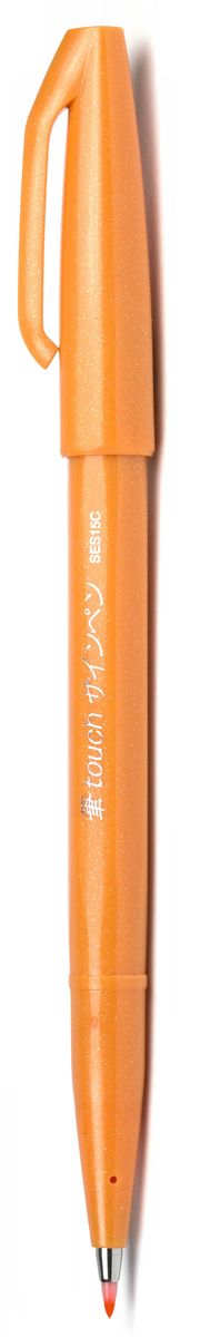 Pentel Маркер Brush Sign Pen цвет оранжевыйFS-00897 Pentel Маркер Brush Sign Pen цвет оранжевыйFS-00897Уникальный инструмент для рисования! Гибкий и прочный наконечник в виде кисти позволяет рисовать линии разной толщины. Длина письма - 600 м, в среднем - 750 м, т.к. ширина линии меняется в зависимости от угла наклона кисти. Кисть удобна для создания иллюстраций, быстрых рисунков, набросков.