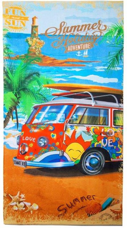 Полотенце Mona Liza Bus, 70 х 140 см391602 Полотенце Mona Liza Bus, 70 х 140 см391602Махровые полотенца с велюром созданы в дополнение к постельному белью из коллекции Mona Liza by Serg Look—Summer Holiday. Принты полотенец идентичны принтам комплектов постельного белья. Состав:100% хлопок.