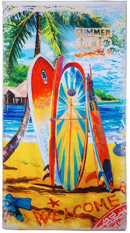 Полотенце Mona Liza Surf, 70 х 140 см531-105 Полотенце Mona Liza Surf, 70 х 140 см531-105Махровые полотенца с велюром созданы в дополнение к постельному белью из коллекции Mona Liza by Serg Look—Summer Holiday. Принты полотенец идентичны принтам комплектов постельного белья. Состав:100% хлопок.