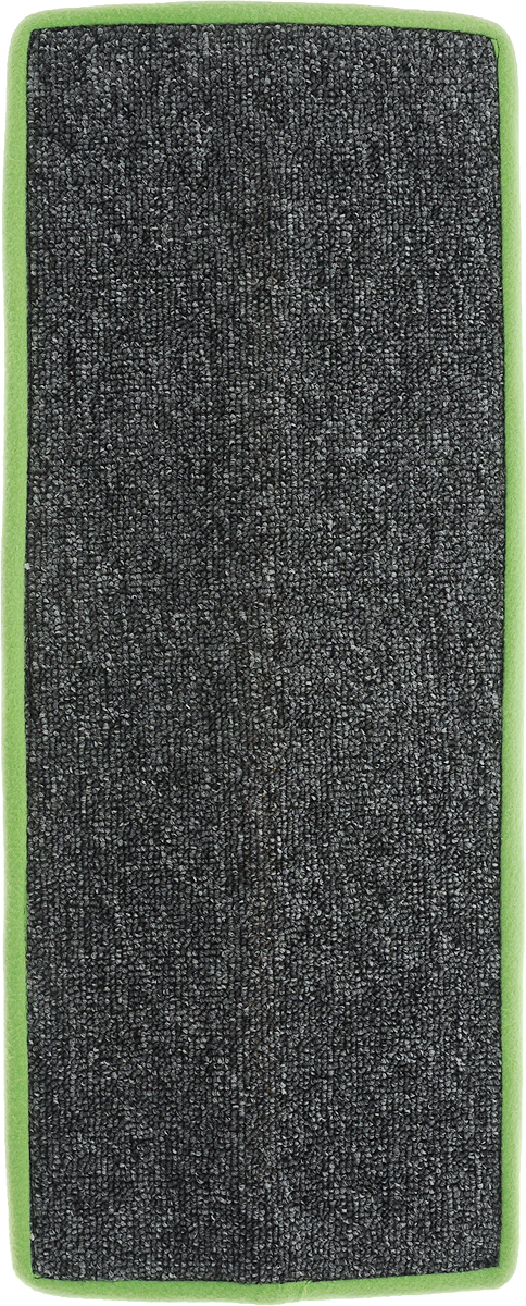 Когтеточка Грызлик Ам, угловая, с пропиткой, цвет: салатовый, серый, 55 x 11 см0120710 Когтеточка Грызлик Ам, угловая, с пропиткой, цвет: салатовый, серый, 55 x 11 см0120710Угловая когтеточка Грызлик Ам предназначена для стачивания когтей вашей кошки и предотвращения их врастания. Изделие выполнено из ДВП и ковролина, края отделаны искусственным мехом. Изделие снабжено специальными отверстиями для крепления. Ковролин обеспечивает естественный уход за когтями питомца. Специальная пропитка привлекает внимание кошки, что позволяет сохранить неповрежденными мебель и другие предметы интерьера. Угловая когтеточка может крепиться на смежных поверхностях стен и пола.