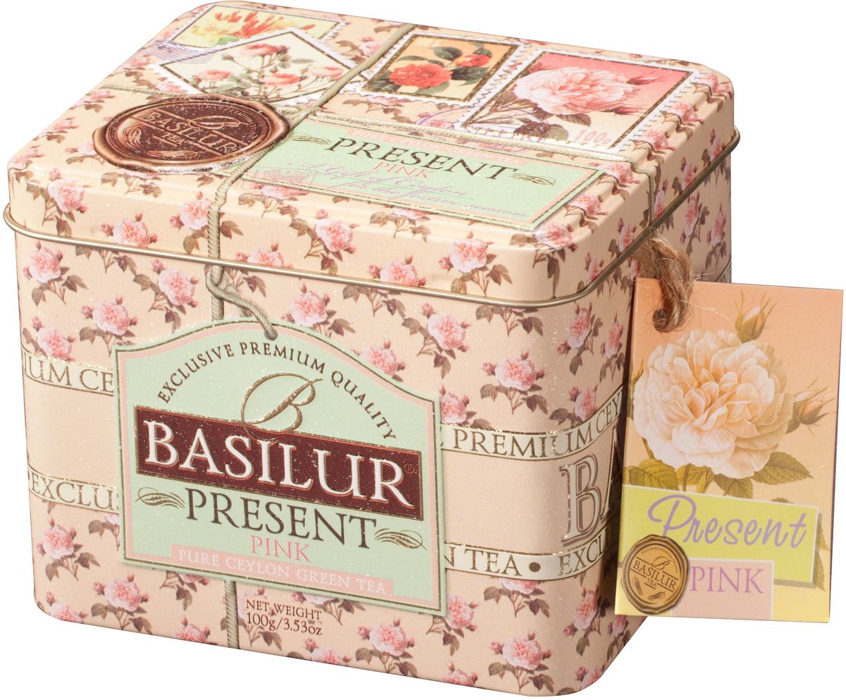 Basilur Розовый подарок зеленый листовой чай с плодами фруктов, 100 г101246 Basilur Розовый подарок зеленый листовой чай с плодами фруктов, 100 г101246Зеленый цейлонский листовой чай Basilur с кусочками плодов ананаса, манго и шиповника, цветами жасмина и ароматом земляники и киви.