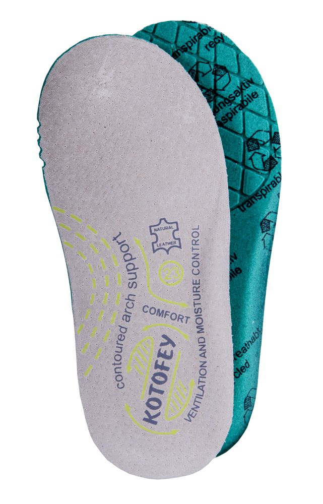 Стельки для обуви Котофей, цвет: бирюзовый. 01001007-10. Размер 34SS 4041 Стельки для обуви Котофей, цвет: бирюзовый. 01001007-10. Размер 34SS 4041Кожаная анатомическая стелька с гигроскопичным пеноматериалом ТМ Котофей