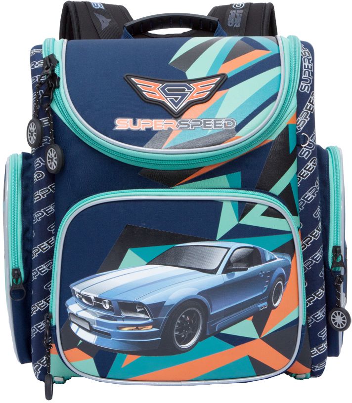 Grizzly Рюкзак школьный цвет синий RA-770-472523WD Grizzly Рюкзак школьный цвет синий RA-770-472523WDРюкзак, одно отделение, объемный карман на молнии на передней стенке, объемные боковые карманы на молнии, внутренний составной пенал-органайзер, жесткая анатомическая спинка, дополнительная ручка-петля, эластичные лямки, брелок-катафот, светоотражающие элементы с четырех сторон.