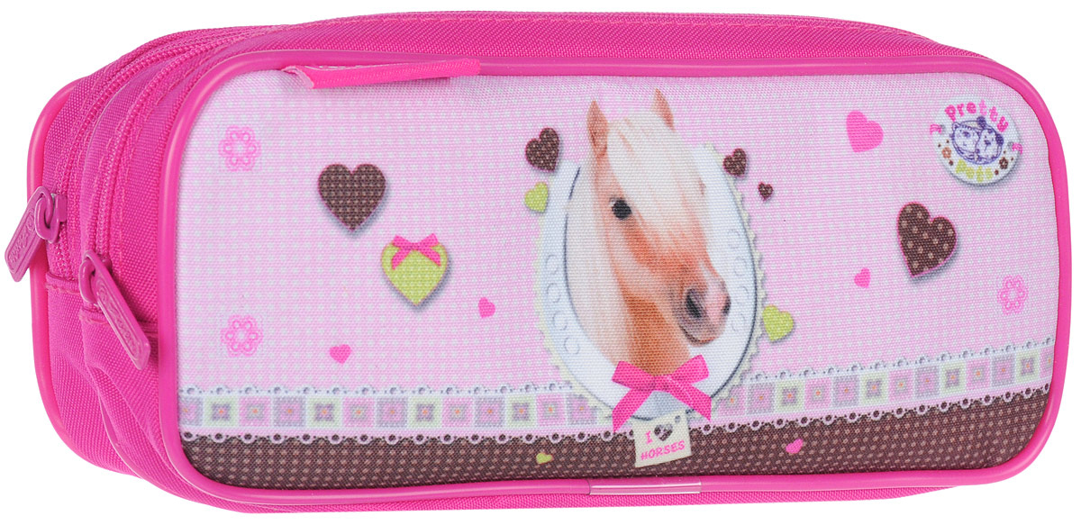Herlitz Пенал Pretty Pets Horse72523WD Herlitz Пенал Pretty Pets Horse72523WDПенал Herlitz Pretty Pets Horse станет не только практичным, но и стильным школьным аксессуаром. Пенал выполнен из прочного высококачественного материала и имеет два вместительных отделения, закрывающихся на застежку-молнию. Внутри пенала находятся эластичные крепления для канцелярских принадлежностей. Пенал оформлен принтом с изображением лошади. Такой пенал станет незаменимым помощником для школьника, с ним ручки и карандаши всегда будут под рукой и больше не потеряются.
