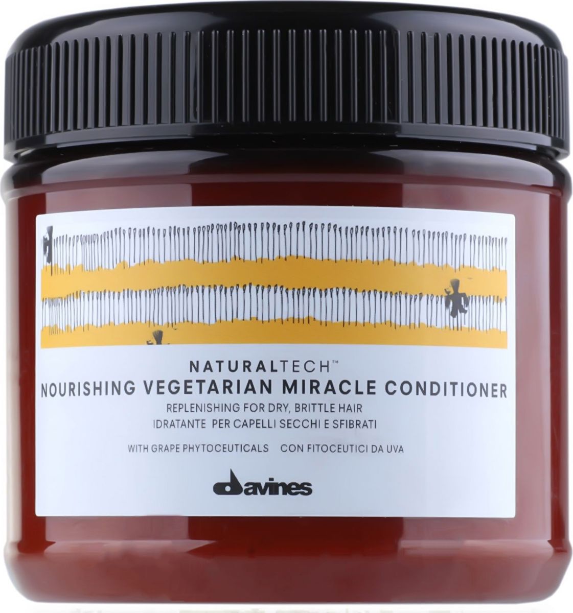 Davines Питательный кондиционер Вегетарианское чудо New Natural Tech Nourishing Vegetarian Miracle Conditioner, 250 мл1062 Davines Питательный кондиционер Вегетарианское чудо New Natural Tech Nourishing Vegetarian Miracle Conditioner, 250 мл1062Питательный кондиционер Вегетарианское чудо эффективно увлажняет ломкие и сухие волосы. В нем содержится фитоактив винограда, который богат полифенолами и потому является очень сильным антиоксидантом. Масла риса, асаи и пассифлоры отвечают за процесс кондиционирования и защищают волосы. pH 5,4.