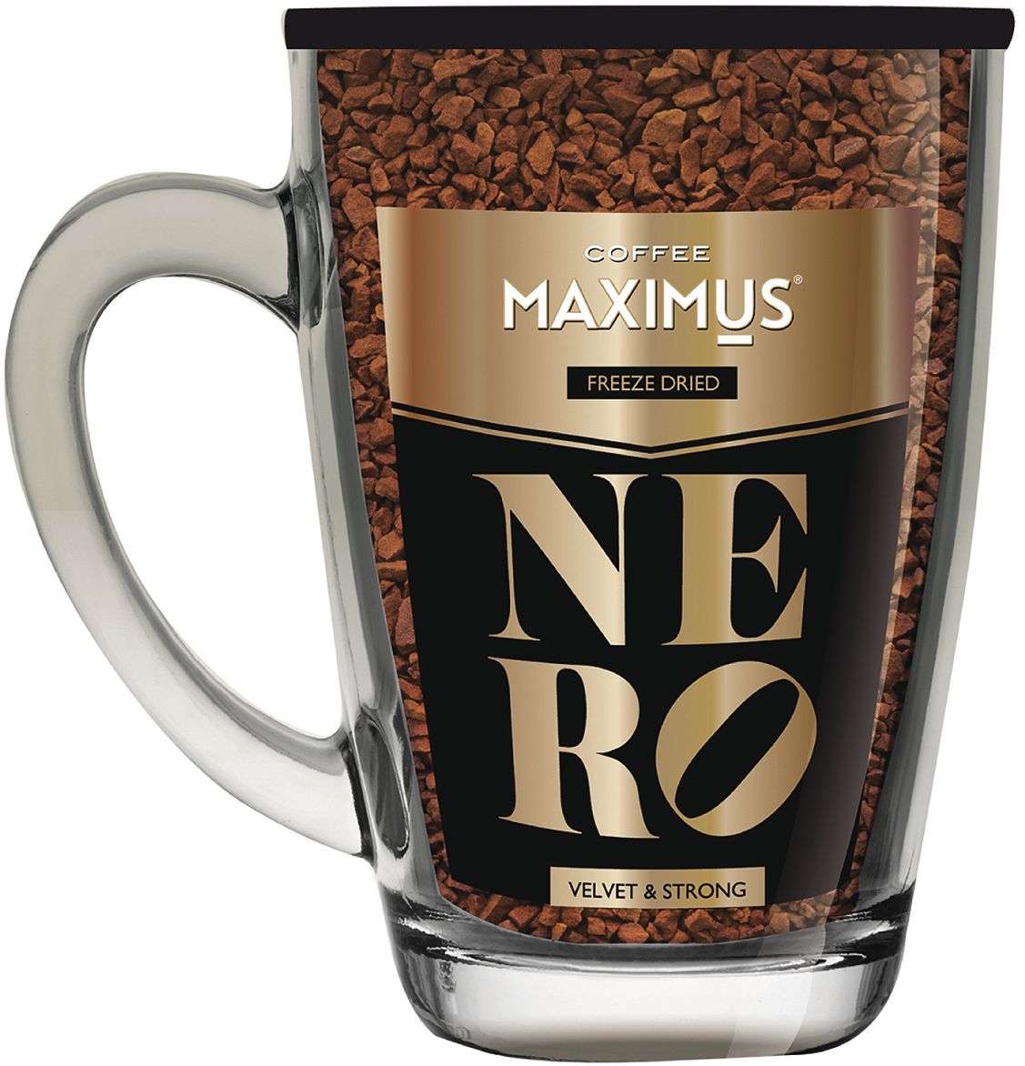 Maximus Nero кофе растворимый в стеклянной кружке, 70 г0120710 Maximus Nero кофе растворимый в стеклянной кружке, 70 г0120710Создан для тех, кто предпочитает крепкий кофе с богатым бархатным вкусом.