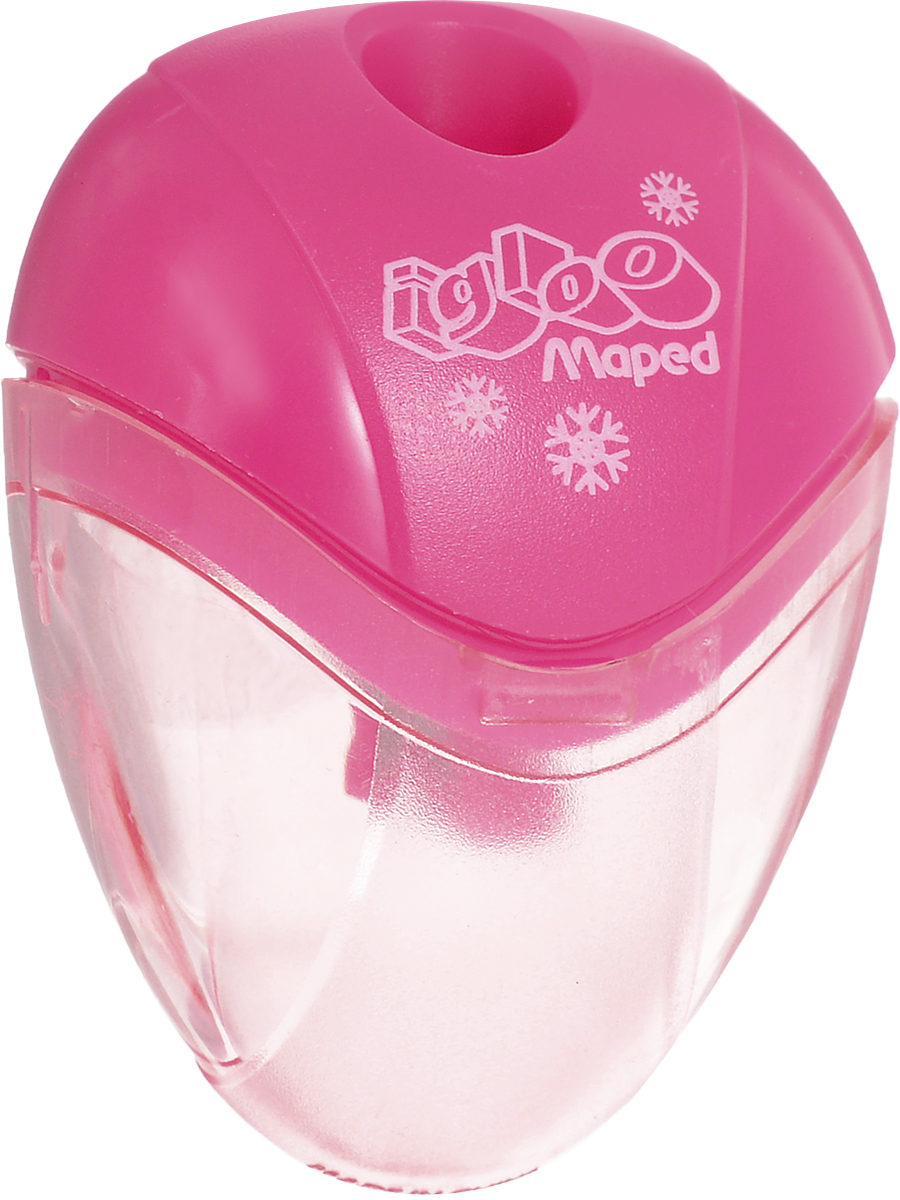 Maped Точилка Igloo цвет розовый72523WD Maped Точилка Igloo цвет розовый72523WDТочилка Maped Igloo выполнена из ударопрочного пластика. Полупрозрачный контейнер для сбора стружки позволяет визуально контролировать уровень заполнения и вовремя производить очистку.