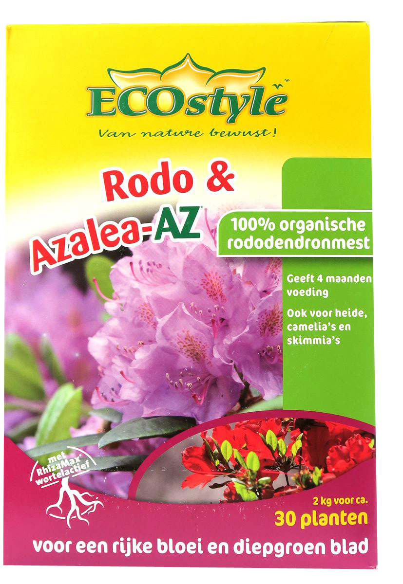 Натуральное органическое удобрение EcoStyle, для любых сортов Рододендронов и растений,предпочитающих кислые почвы, 2 кг на 20 м2AK-02-L Натуральное органическое удобрение EcoStyle, для любых сортов Рододендронов и растений,предпочитающих кислые почвы, 2 кг на 20 м2AK-02-L100% натуральное органическое удобрение, в котором содержание основных макро- и микроэлементов оптимально для кислотолюбивых растений (рододендронов, азалии, скиммии и вереска). Разработано для профессионального применения, отвечает самым жёстким требованиям к экологической безопасности. Содержит смесь почвенных микроорганизмов, обеспечивающих удобрению высокую эффективность.Основные свойства удобрения «Рододендрон-АЗет»:•обладает быстрым и длительным действием, полностью обеспечивает растения питанием на 4 месяца;•активирует биологические процессы в почве и улучшает её физическую структуру (способствует образованию пор, доступу воздуха, воды и питательных веществ);•не вымывается из почвы после дождей, не разрушается от холода;•защищает растения от фитопатогенов, способствует разложению токсических веществ в почве.Удобрение «Рододендрон-АЗет» изготавливается из высококачественного сырья естественного происхождения. Не содержит генетически-модифицированных ингредиентов и микроорганизмов.