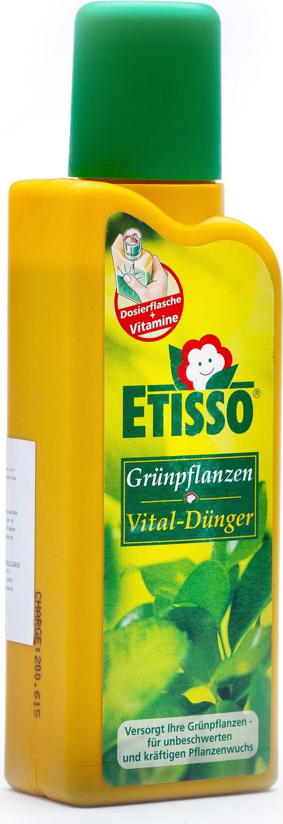 Удобрение Etisso, для декоративно-лиственных растений, 250 млУУкр Удобрение Etisso, для декоративно-лиственных растений, 250 млУУкрЖидкое удобрение Etisso предназначено для декоративно-лиственных растений в горшках и на грядках, в доме, на балконе, террасе и в открытом грунте. Удобрение содержит специальный комплекс веществ в легко усвояемой и идеально сбалансированной форме, необходимых для полноценного питания растений вне периода цветения. Это комплексное концентрированное удобрение стимулирует активный рост и развитие ваших растений круглый год, придает листьям яркую и сочную окраску. Благоприятно влияет на развитие корневой системы.