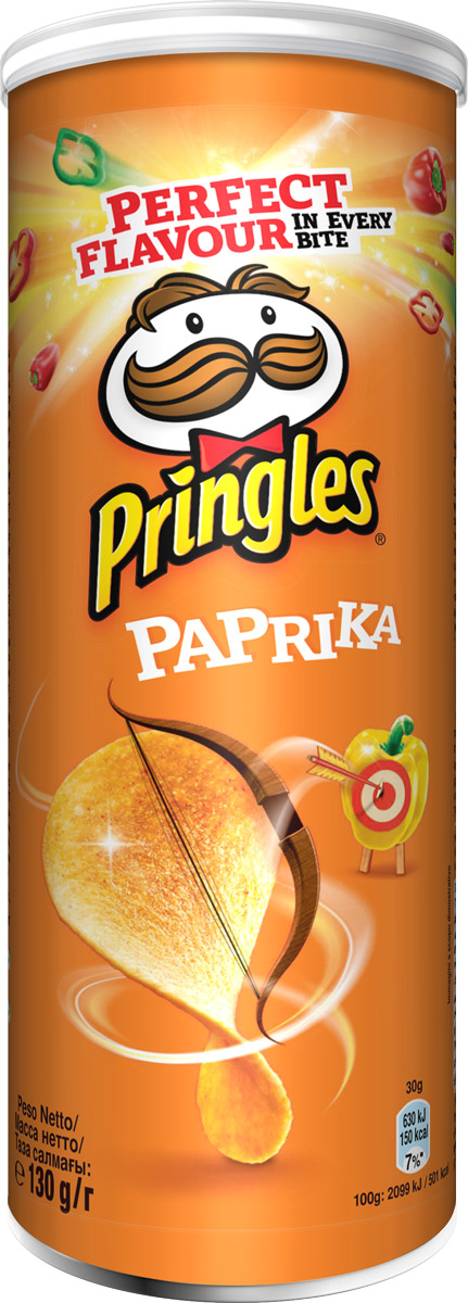 Pringles картофельные чипсы со вкусом паприки, 130 г4607114690866 Pringles картофельные чипсы со вкусом паприки, 130 г4607114690866Картофельные чипсы Pringles с экзотическим вкусом паприки подарят вам непередаваемую атмосферу восточного города.Уважаемые клиенты! Обращаем ваше внимание на то, что упаковка может иметь несколько видов дизайна. Поставка осуществляется в зависимости от наличия на складе.