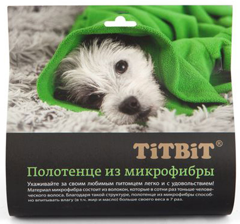 Полотенце для животных Titbit, 70 х 140 см009031 Полотенце для животных Titbit, 70 х 140 см009031Ухаживайте за своим любимым питомцем легко и с удовольствием! Полотенце из микрофибры легкое, компактное, долговечное и практичное. Материал микрофибра состоит из волокон, которые в сотни раз тоньше человеческого волоса. Благодаря такой структуре, полотенце из микрофибры способно впитывать влагу (в том числе жир и масло) больше своего веса в 7 раз. Уход: изделие не требует специального ухода. Разрешена машинная стирка при температуре не выше 40°С. Отжим максимум при 800 оборотах. Не рекомендуется использовать отбеливатели и ополаскиватели. После стирки встряхнуть и дать просохнуть. Сушить вдали от нагревательных приборов, исключив попадания прямых солнечных лучей. Рекомендуется избегать глажения утюгом.
