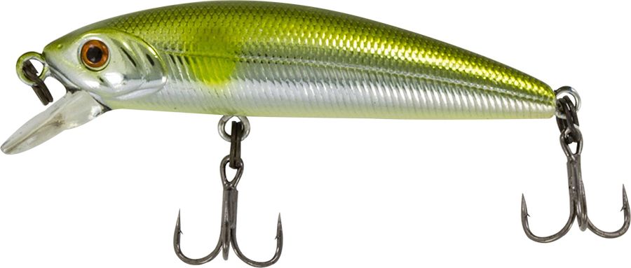 Воблер Tsuribito Minnow F, цвет 009, 35 мм70542 Воблер Tsuribito Minnow F, цвет 009, 35 мм70542Ну, кто не знает цурибитовские хиты? Dead Minnow, Pencil 47, Jerkbait, Deep Shaker, крэнки…Пришло время знакомиться с новинками. Три подгруппы линейки Tsuribito Minnow в размерах 35 мм., 42 мм., 50 мм. С этим именем были воблеры от 60 мм и больше (60, 80, 95, 110, 130 мм.). Теперь же семейство приросло меньшими форматами.У этих малышек почти крэнковой отчетливость движений! Что же до самих воблеров Tsuribito Minnow 35, то выполнены они, конечно же, с большой ответственностью, деталировкой, да и на цвета пожаловаться никак нельзя.У этих малышек почти крэнковой отчетливость движений! Что же до самих воблеров Tsuribito Minnow 35, то выполнены они, конечно же, с большой ответственностью, деталировкой, да и на цвета пожаловаться никак нельзя.Один нюанс, на который как-то следует обратить внимание – это маленькие тройники Owner. К качеству нет никаких претензий. Но нужно понимать, что физиология рыб – штука важная, размер и форма рта, губастость или строение челюстей, по-разному будут контактировать с тройниками. Так что в некоторых случаях может и имеет смысл заранее переоснащать Tsuribito Minnow 35 на хорошие одинарники. Ллюбители ультралайта точно будут в восторге от Tsuribito Minnow 35.