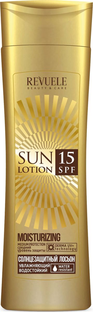 Revuele Sun Care Солнцезащитный лосьон увлажняющий SPF 15, 200 мл1915 Revuele Sun Care Солнцезащитный лосьон увлажняющий SPF 15, 200 мл1915Лосьон эффективно защищает от негативного воздействия солнечных лучей, питает, делает кожу мягкой и бархатистой, обеспечивая ровный загар.