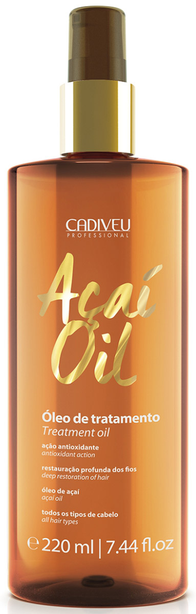 Cadiveu Масло Асаи Acai Oil 220 млPA0009 Cadiveu Масло Асаи Acai Oil 220 млPA0009Масло имеет легкую, нежирную консистенцию, легко впитывается, не оставляя следов. Масло питает, увлажняет, уплотняет, восстанавливает секущиеся кончики волос, защищает от вредного воздействия солнечных лучей, ветра, повышенной влажности, термических приборов для укладки. Волосы становятся шелковистыми, мягкими и блестящими. Предотвращается старение волос. Масло асаи содержит в 10 раз больше антиоксидантов по сравнению с другими маслами — это настоящий элексир для волос!