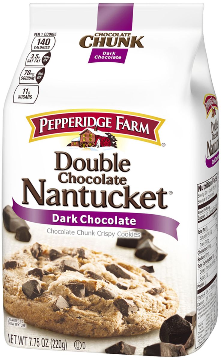 Pepperidge Farm печенье с кусочками шоколада - нантакет, 204 г134 Pepperidge Farm печенье с кусочками шоколада - нантакет, 204 г134Печенье Pepperidge Farm с кусочками шоколада обладает отличным вкусом, понравится как детям, так и взрослым, изготовлено из натуральных ингредиентов.