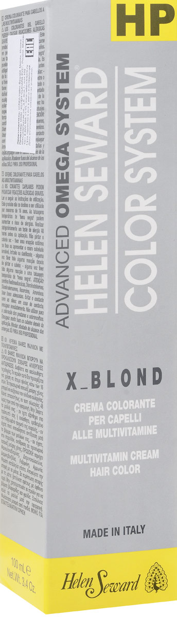 Helen Seward X_Blond Ультра белый, 100 млC00 Helen Seward X_Blond Ультра белый, 100 млC00Перманентная крем-краска — инновационная трехвалентная формула с мультивитаминами В5 и С для стойкого окрашивания, обеспечивает покрытие седины, блеск и мягкость волос.